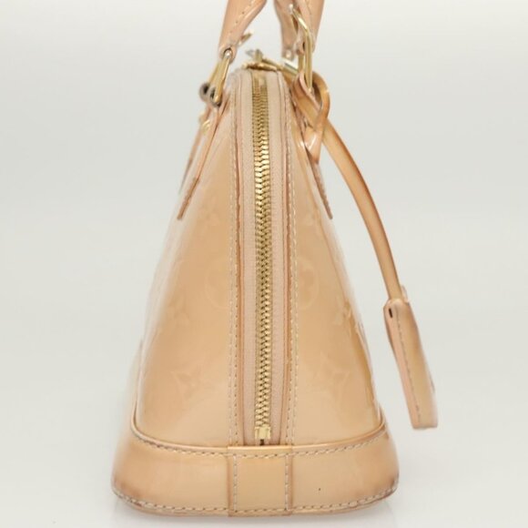 LOUIS VUITTON Monogram Vernis Alma BB Hand Bag Beige Dunne - Picture 5 of 16